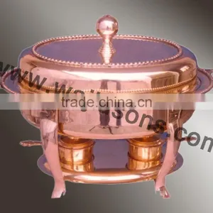Brass Rounded Base Chafing Dish for Sale | Party Used Chafing Dish | 2015 Wholesale Chafing Dish thumbnail-3