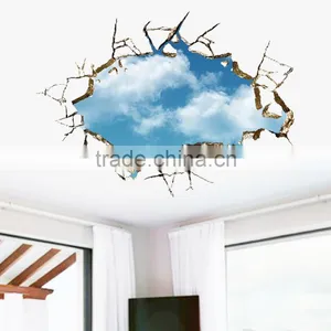 Soccer Ball Football Broken 3D Decorative Peel Vinyl Wall Stickers Wall Decals Removable Decors for Living Room Kids Room Baby thumbnail-4