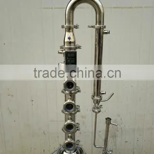 50L SS304 Bolier,3''stainless Steel Bubble Plate Reflux Tower ,ss304 Still With Parrot thumbnail-2