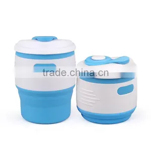BPA Free FDA Approved Collapsible Silicone Coffee Cup thumbnail-4