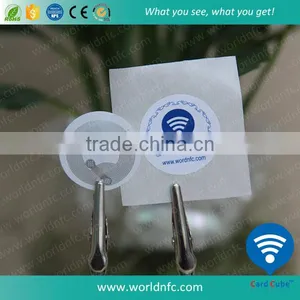 Round Printable PVC 13.56MHz NFC Label for Clothing thumbnail-1