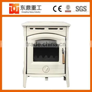 Multi Fuel Type Wooden Burning Stove/fireplace Heater HF905UCE Ivory White Colour thumbnail-2