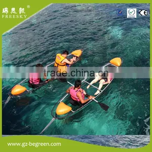 2 Seat Plastic Crystal Clear Bottom Transparent Canoe /kayak thumbnail-2