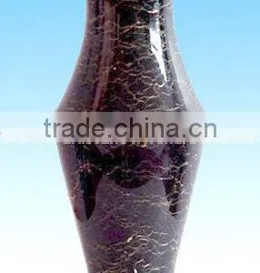NATURAL BLACK AND GOLD MARBLE FLOWER VASES thumbnail-2