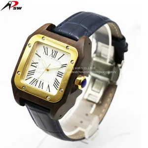 Customized Men Brand Your Own Watches Wood Watch With Stainless Steel thumbnail-3