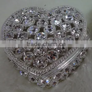 Luxury Rhinestones Jewelry Gift Trinket Box thumbnail-1
