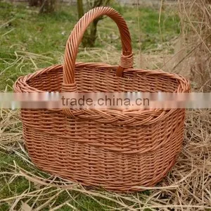 16 or 20 " Handmade Willow Basket, Wicker Basket, Rectangular Basket, Farmhouse Basket,Woven Picnic Basket,Grocery Basket,Market thumbnail-1