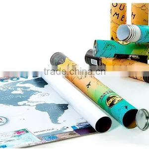 Scrape Map World Map Personalized Scrape off XL Size Unique and Large World Map Poster With a Layer AMA-16 thumbnail-2
