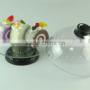 360 Degree Glass Dessert/cake Stand Holds up to 16cm With Clear Lid for Sale thumbnail-1