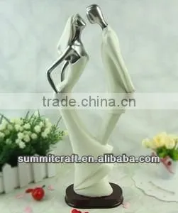 Forever Kiss Unpainted Resin Figurine Wedding Couple Dolls thumbnail-1