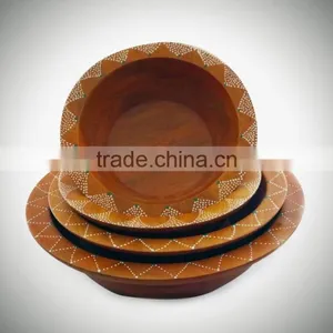 High Quality Best Selling Eco Friendly Set of Natural Rubberwood Bowl From Viet Nam thumbnail-1