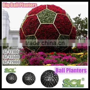 Round Plastic Flower Pot Liners Plastic Ball Shaped Planters Pot Planter thumbnail-2