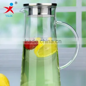 Heat-resisting Teapot Customized Large-capacity Glass Cold Juice Pot With Cover k thumbnail-1