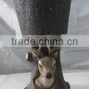 Knock-down Handmade Fiberglass Deer Balcony Flower Pots thumbnail-3
