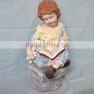 Fiberglass Garden Children Statue Decor thumbnail-2