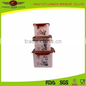 3pcs Chinese Style Plastic Airtight Preserving Container thumbnail-1