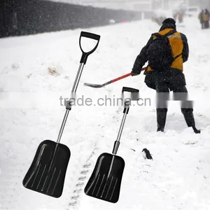 Telescopic Heavy Duty Plastic Snow Shovel With Aluminum Handle thumbnail-1
