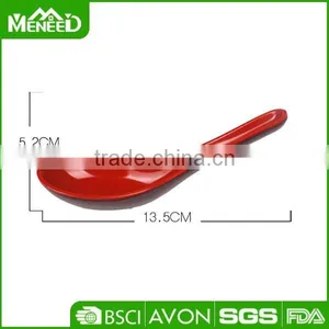 13.5cm Custom Plastic Restaurant Spoons Kitchenware Best Seller With Balck and Red Color thumbnail-1