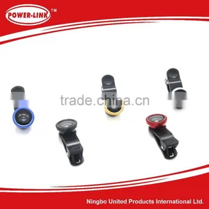 3 in 1 Universal Mobile Phone Camera Lens ,Fish Eye Lens/Macro Lens/Wide Angel Lens,cell Phone Camera Lens thumbnail-1