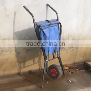 WB0400 Portable Lightweight Garden Trash Folding Fabric Wheelbarrow thumbnail-4