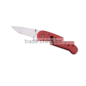A21-S15A Plastic Handle Pocket Folding Knife Serrated Metal Pocket Knife thumbnail-2