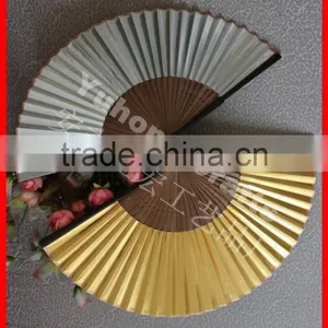Gold and Silver Color Japanese Hand Fan thumbnail-4