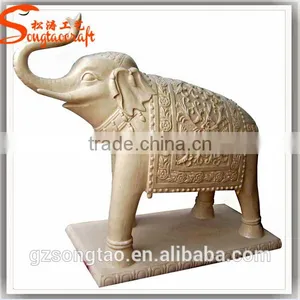 Great Quality of Outdoor Decoration Equipment Life Size Fiberglass Thailand Elephant Statue thumbnail-4
