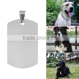 Promotions! Fashion Military Men's Stainless Steel Silver Plain Dog Tag Pendant No Chain Free Shipping thumbnail-1