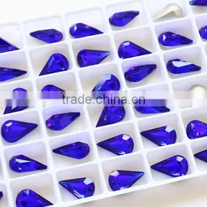 New Design High Quality Point Back Decorative Colored Water Drop Crystal Rhinestone Glass Stone thumbnail-3