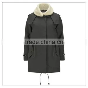 OEM Faux Shearling Collar Winter Ladies Parka thumbnail-1