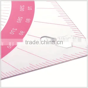 Kearing Chinese Manufactur Plastic Triangle Grading Rulerwith Protractor # T010 thumbnail-5