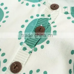 Top Quality Cotton Material Knit Kids Long Sleeve Sweater With Big Polka Dot thumbnail-3