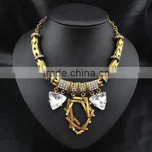 Vintage Gold Plated Alloy Chunky Necklace thumbnail-1