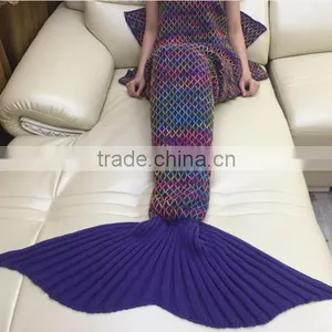 2017 New Arrival Hotsale Adult Knitted Mermaid Tail Blanket thumbnail-4