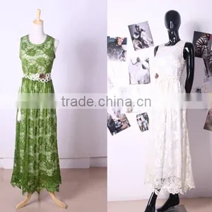 2016 New Model One Piece Dress Lace White Dress Evening Dress Patterns thumbnail-2