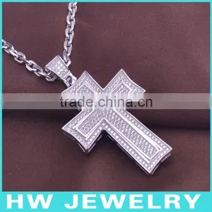 HWMCP1302 Micro Pave Setting Hip Hop Sterling Silver Chains thumbnail-1