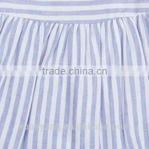 2017 Wholesale Manufacturer Bule Stripe Baby Girl Clothes Fancy 100%cotton Kids Summer Dress thumbnail-3