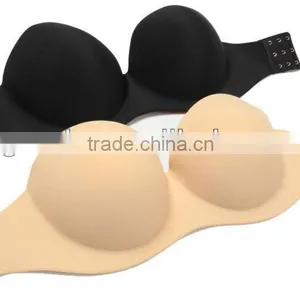 Stylish Sexy Nude and Black Bra Seamless Bra thumbnail-2