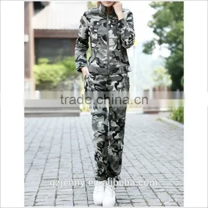 Latest Chinese Custom Black Army Suit Military Camouflage Uniform for Women thumbnail-1
