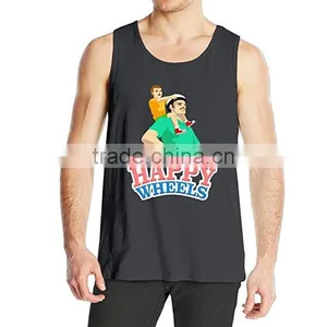 Custom Mens Printed Cotton Silk Tank Top thumbnail-1