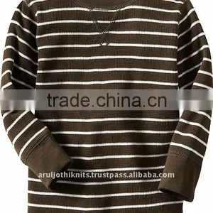 CHILDREN STRIPED LONG SLEEVE T SHIRT WITH ELASTICATED CUFFS thumbnail-1