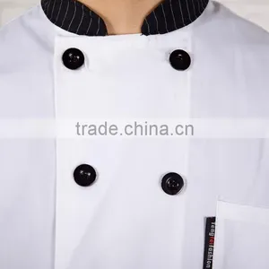 Custom Classic White Cook Restaurant Bakery Bar Kitchen Workwear Chef Coats Wholesale thumbnail-3
