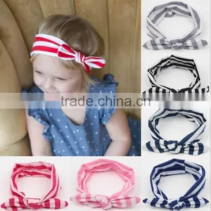 2015 Newest Cotton Baby Knot Headband,Stripe Cotton Headbands thumbnail-1