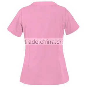 Women's Scallop Neck Top With Four Front Pockets thumbnail-2