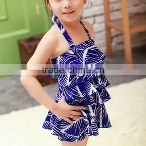 2015 Design Kid Swimsuit One Piece Baby Girls Beach Wear With Cap thumbnail-3