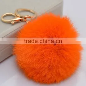 New Keychain Rabbit Fur Pompoms Pretty Tassel Fur Ball Keychain Fashion Keychain With Fur Pompoms thumbnail-3