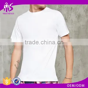 2017 Guangzhou Shandao OEM Summer 180g 60% Cotton 40% Polyester O-Neck Short Sleeve Slim Fit Men's T Shirts thumbnail-1