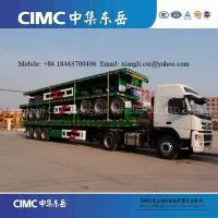 Tri-axle Flatbed Trailer With 12 Units Container Locks thumbnail-1