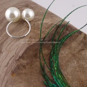 Fashion Jewelry Pearl Open Ring thumbnail-3