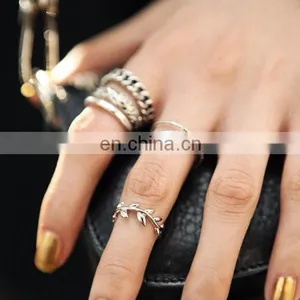 Knuckle Sets Finger Ring Open Olive Branch Ring Circle Sets Ring Set Jewellery thumbnail-1